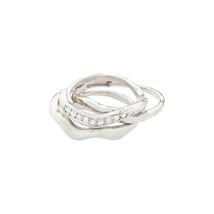 TRUE RING SET Jewelry PILGRIM SILVER PLATED 