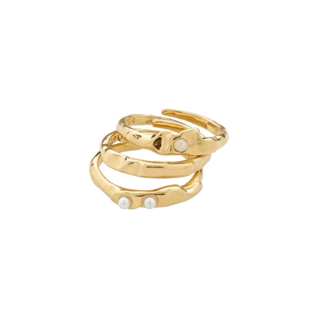 TRUST RING SET Jewelry PILGRIM GOLD PLATED 