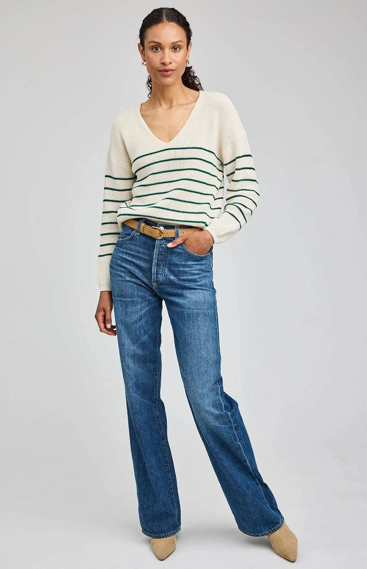 TUCKER SWEATER SWEATER GENTLE FAWN XS KELLY STRIPE 