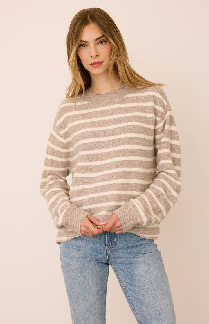 WANDA SWEATER SWEATER GENTLE FAWN XS LATTE STRIPE 
