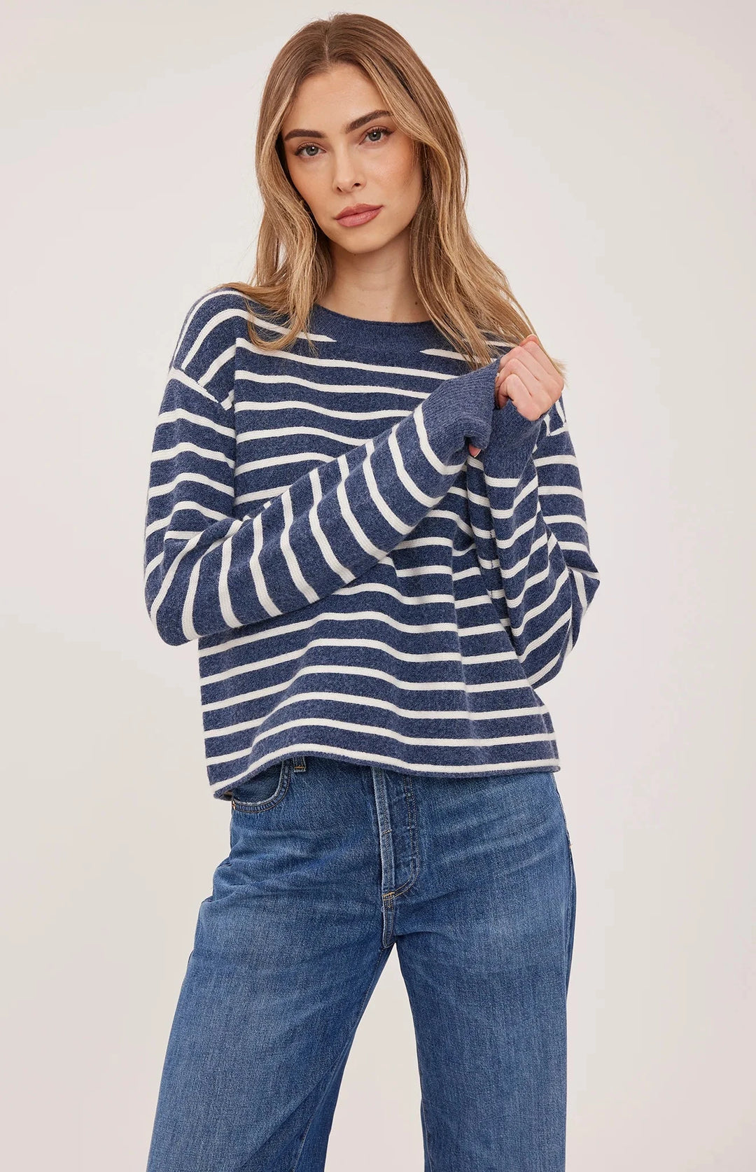 WANDA SWEATER SWEATER GENTLE FAWN XS NAVY STRIPE 