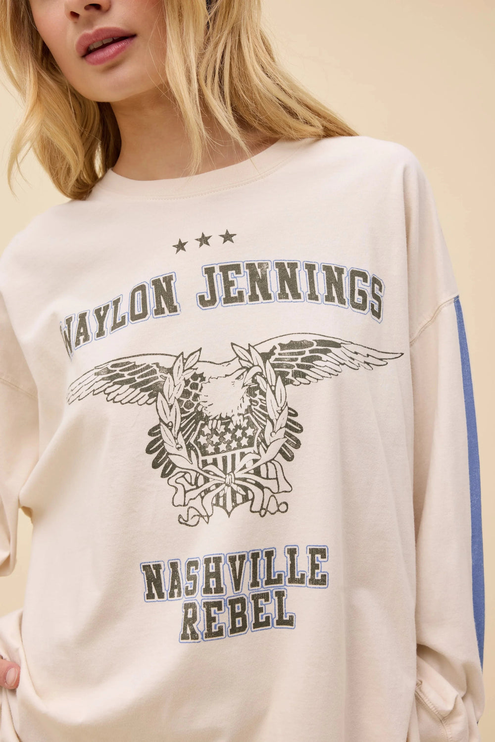 WAYLON JENNINGS NASHVILLE REBEL OS LONG SLEEVE TOP DAYDREAMER 