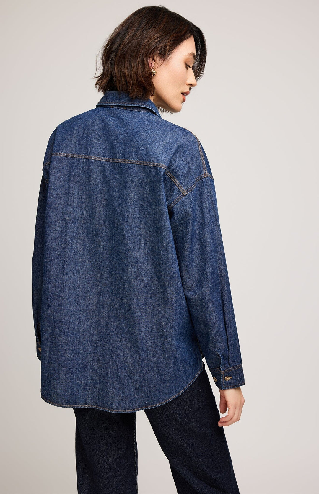 WHITNEY DENIM SHIRT TOP GENTLE FAWN 