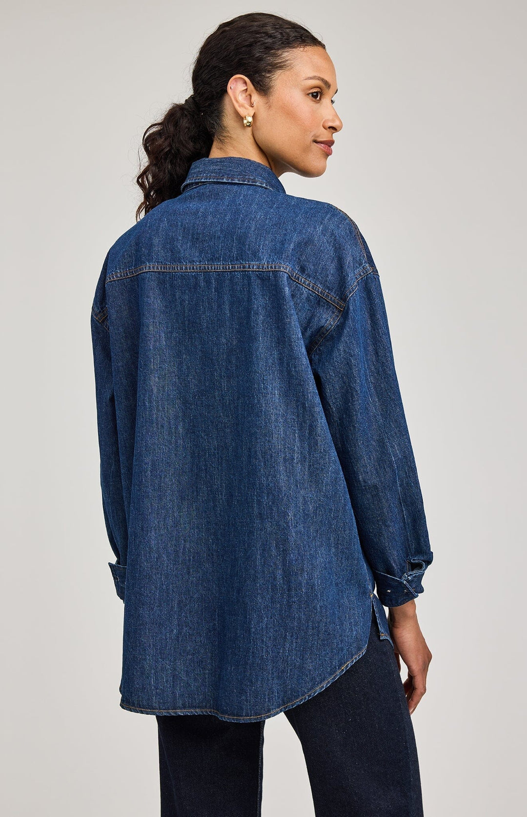WHITNEY DENIM SHIRT TOP GENTLE FAWN 
