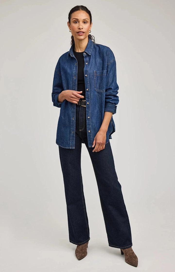WHITNEY DENIM SHIRT TOP GENTLE FAWN 
