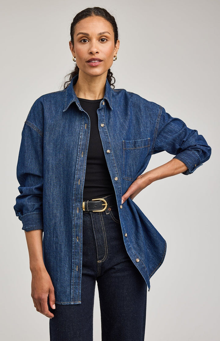 WHITNEY DENIM SHIRT TOP GENTLE FAWN 