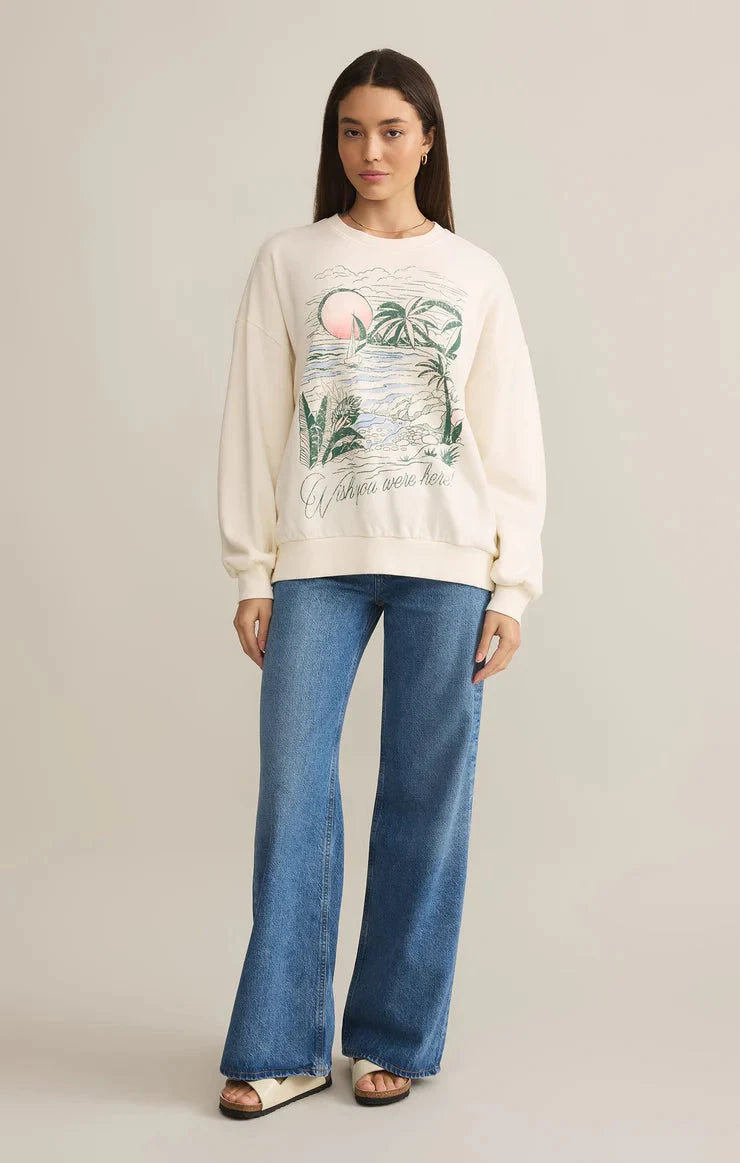 WISHES SUNDAY SWEATSHIRT SWEATER Z SUPPLY 
