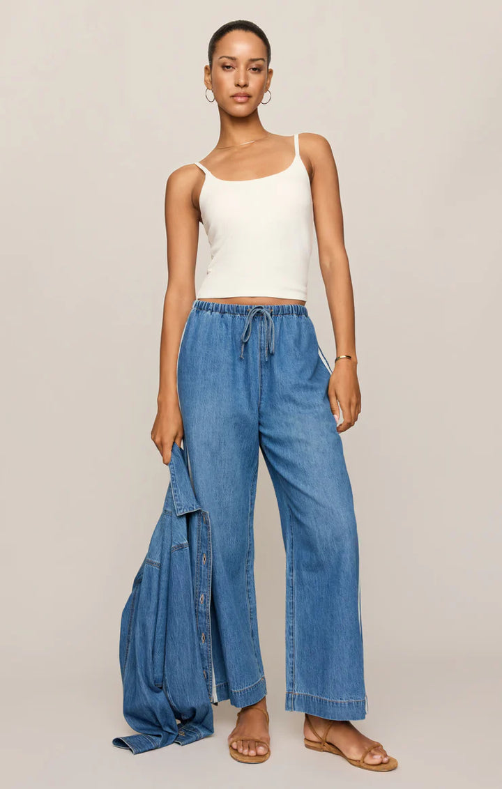 SIDELINES DENIM TRACK PANT