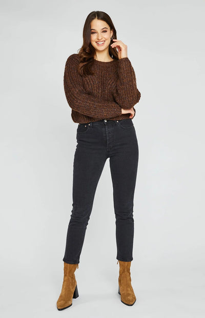 CARNABY PULLOVER SWEATER GENTLE FAWN HEATHER COFFEE XS 