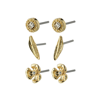 ECHO 3-IN-1 EARRING SET Jewelry PILGRIM GOLD PLATED 