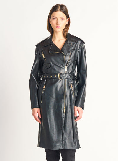 FAUX LEATHER TRENCH Jacket DEX 