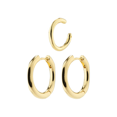 PAUSE HOOPS & CUFF Jewelry PILGRIM GOLD PLATED 