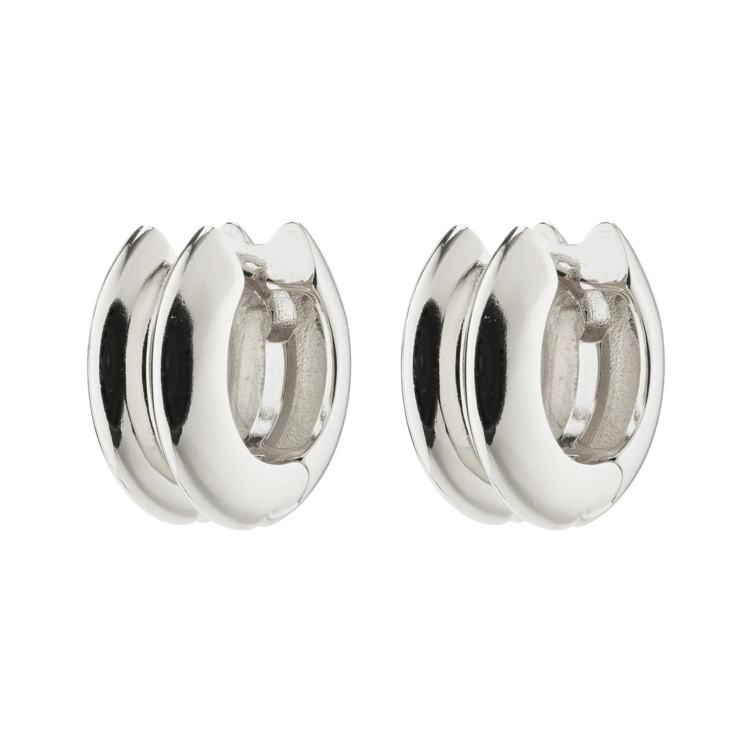 REFLECT HOOPS Jewelry PILGRIM SILVER PLATED 