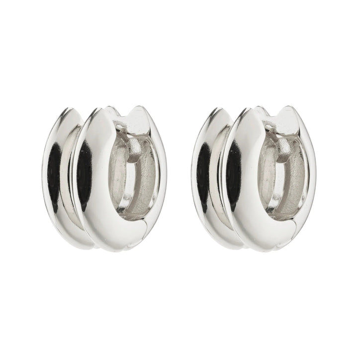 REFLECT HOOPS Jewelry PILGRIM SILVER PLATED 