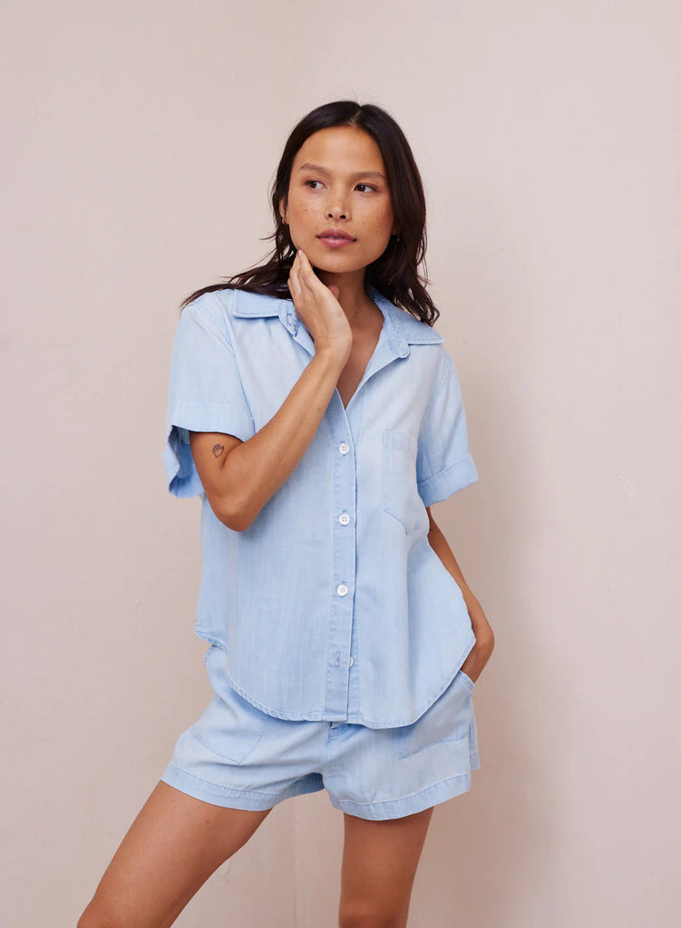 Bella Dahl SHORT SLEEVE POCKET BUTTON DOWN Bella